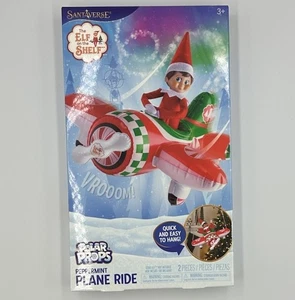 Elf On The Shelf Peppermint Plane Ride - Inflatable - Hangable - 14" x 13" *NEW* - Picture 1 of 4