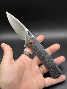 Boker Plus Nebula Pocket Knife D2 Stainless Steel Folding Knife Carbon Handle - Picture 1 of 10