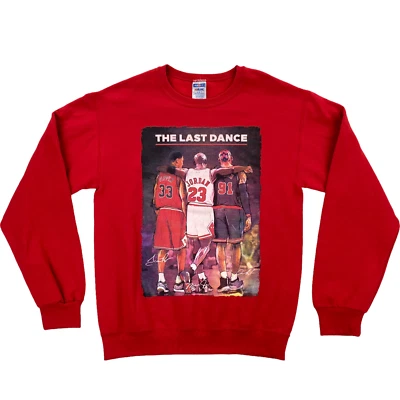 全新 The Last Dance 1998 芝加哥公牛队 Jordan Pippen Rodman 运动衫 • 小号  — 第 1/4 张图片