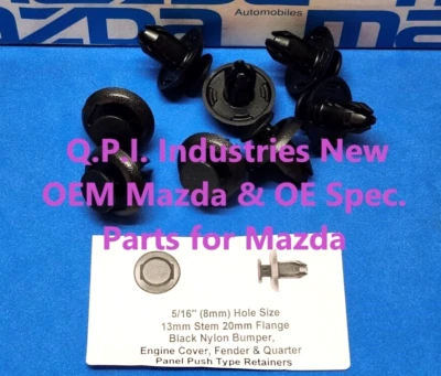 12 Pcs. for 2009 - 2024 Mazda Splash Shield, Bumper Cover Retainers B45A-56-146A - Image 1 of 4