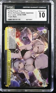 To You Proud Dido & Sirius S102-T40 Weiss Schwarz Azur Lane CGC 10 GEM MINT - Picture 1 of 2