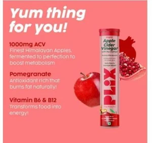 PLIX - THE PLANT FIX Apple Cider Vinegar (15 Effervescent Tablets)Ready to Drink