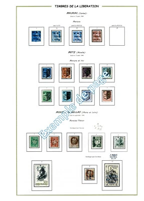 Album timbres à imprimer soi-même - FRANCE - Timbres de la LIBERATION - Photo 1/4