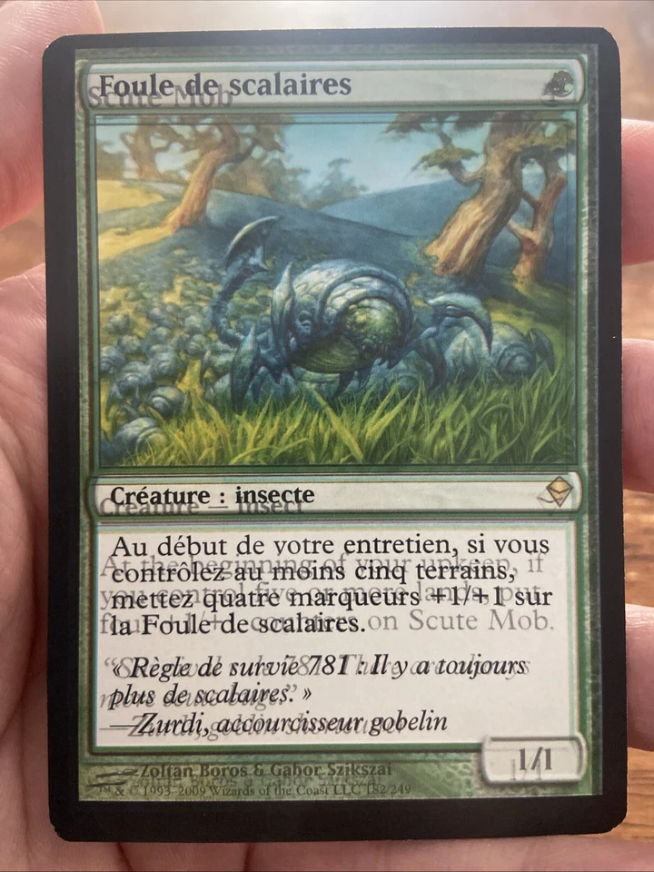 Scute Mob MTG Misprint Double Print Make-Ready Zendikar French/English - Image 1 of 2