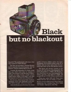 1967 Bronica Black S2 6x45 Kamera Werbung - Bild 1 von 1