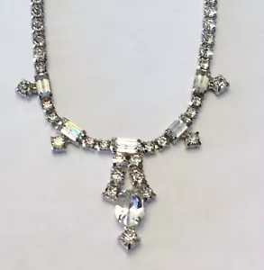 Vintage signiert La-Rel Kristall Strass Halsreif Halskette 15" - Bild 1 von 6