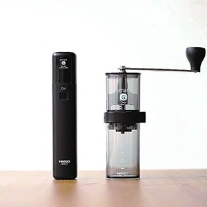 HARIO Smart G Handy Coffee Grinder 2-Way Electric and Hand-Milled EMSG-2B