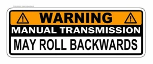 "Advertencia Transmisión Manual Pegatina Calcomanía Palo Cambio Coche JDM Divertido 6" - Imagen 1 de 2