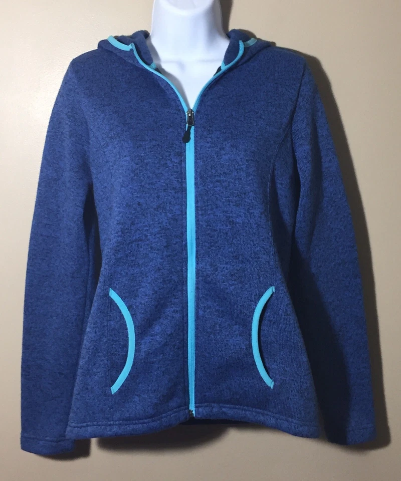 Element Athleisure S Azul Negro Sudadera con Capucha Suéter Polar Chaqueta Bolsillos Foto 1 de 4
