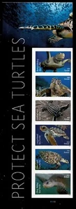 US 2024 SC#5865a-70a PROTECT SEA TURTLES POSTAGE STAMP IMPERFORATED STRIP OF 6 - Picture 1 of 1