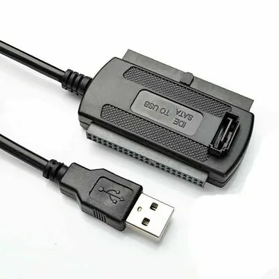 New IDE SATA To USB 2.0 Adapter Converter Cable For 2.5 3.5 Inch Hard Drive HD • 4.71$