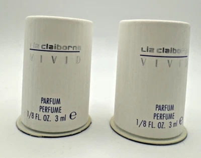 Vintage VIVID por Liz Claiborne MINI Perfume Feminino 1/8 fl oz/3 ml Lote de 2 - Imagem 1 de 3