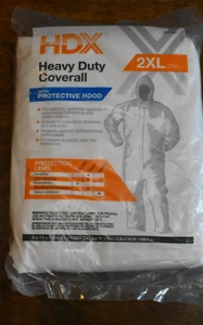 New in Package HDX 2XL Heavy Duty Coverall w/Protective Hood XXL 692667 - Picture 1 of 6
