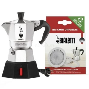 Bialetti Moka Elettrika 2 Cup Electric Coffee Maker Moka Pot & Filter Gasket Set - Picture 1 of 5