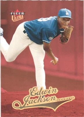 Tarjeta de novato 2004 Ultra #208 Edwin Jackson Los Angeles Dodgers Foto 1 de 2