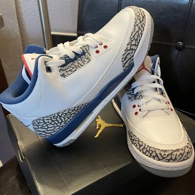 Size 7Y  Womens 8.5 - Air Jordan 3 Retro True Blue (2016) (GS) - Image 1 of 4