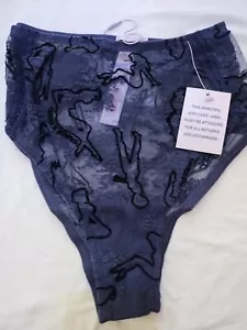 1X Savage X Fenty UNDIE CHEEKY MESH NAVY CAVIAR Neu mit Etikett - Bild 1 von 4
