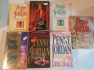 Lot of 7 Penny Jordan paperbacks, Power Play, Cruel Legacy, Silver, The Perfect - Picture 1 of 1