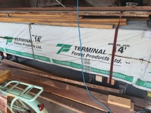 western red cedar 2 bundles of wood total 1x8 14 long 1x10 16 foot long  - Picture 1 of 6