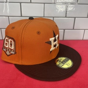 Houston Astros 60 Fall Pack Campfire Crown Minded 7 1/8 Orange Brown - Picture 1 of 5