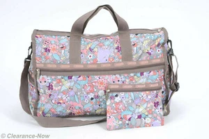 Nylon Cat Horse Multi-colored Weekender Overnight Duffle & Sm Pouch Set 3269 - Picture 1 of 11
