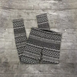 Girl’s Old Navy Graphic Patterned Black White Stretch Leggings L 10-12 Set A - Picture 1 of 5