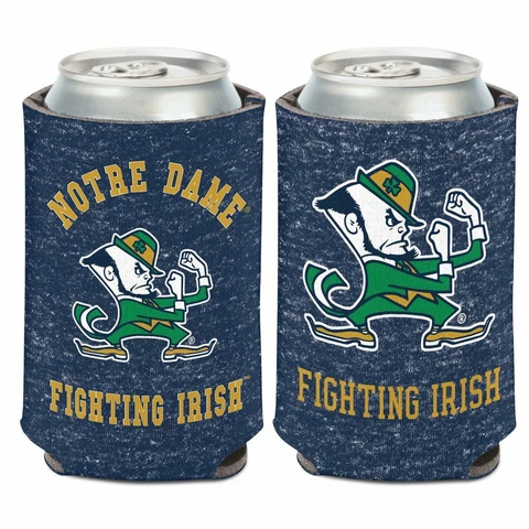 NOTRE DAME FIGHTING IRISH HEATHER CAN BOTTLE COOZIE KOOZIE COOLER HOLDER Cover