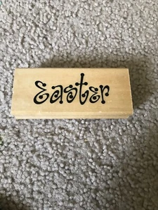 Easter Word Anita's Rubber Stamp Wood Mount - Picture 1 of 3