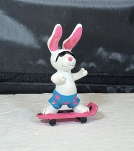 Beach Bunnies Vintage 1989 Applause Toy Figure Skateboard 2" x 3" In. - Picture 1 of 8