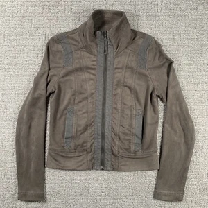 Giacca Marrakech extra small marrone talpa ecopelle scamosciata zip intera antroplogia donna - Foto 1 di 14