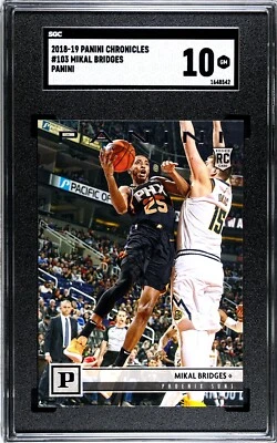 2018 Panini Chronicles Panini  #103 Mikal Bridges SGC 10 GEM MINT RC - Image 1 of 2