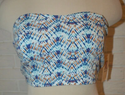 Top bandini para mujer Decree azul tostado tie-dye geo tubo talla grande Foto 1 de 2