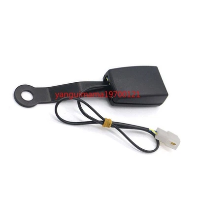 Hebilla de cinturón de seguridad delantero Camlock con bloqueo de cinturón de seguridad negro de 22 mm con cable de advertencia Foto 1 de 4