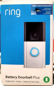 Ring Battery Doorbell PLUS 1536p HD Video WiFi Security Camera Satin Nickel 4028 - Picture 1 of 3