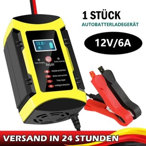 Auto Intelligentes Batterieladegerät Impuls Reparatur Erhaltungsladegerät 12V 6A - Bild 1 von 12
