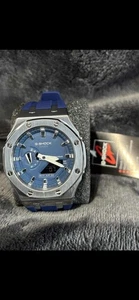 Limited Edition Gshock Casio Blue + silver Brand New - RRP £240 Casioak style. - Picture 1 of 4