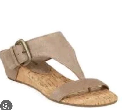 Sandalias de cuña Donald J. Pliner Donni-10 Ma de cuero metálico dorado deslizable de corcho Foto 1 de 4