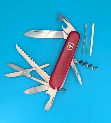 PRE-1991 VINTAGE VICTORINOX RED HUNTSMAN KNIFE MULTI TOOL! - Image 1 of 4