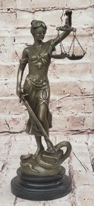 FIRMADO MAYER GRANDE CIEGO JUEZ ABOGADO TRIBUNAL BRONCE FUNDIDO EN CALIENTE ESCULTURA ARTE VENTA - Imagen 1 de 10
