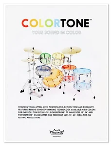 Printanzeige Remo Colortone Drumheads Your Sound in Color 2018 Werbung - Bild 1 von 4