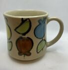 Vintage Otagiri Stoneware Coffee Mug 1970?S Retro Colorful Artsy Fruit Design