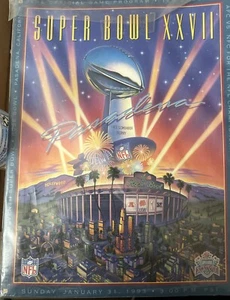 Programa de juegos Super Bowl XXVII 27 NFL Dallas Cowboys Vs Buffalo Bills - Imagen 1 de 2