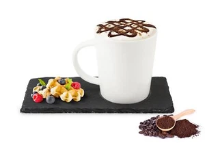 Kaffeetasse auf Schieferplatte Tasse Kaffeebecher Teetasse Becher Teebecher Set - Imagen 1 de 7