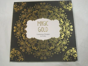 Magic Gold Adult Floral Coloring Book by Barron~New~LBDAB - Foto 1 di 3