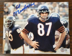 Ed O'Bradovich Chicago Bears 63 Champs signed 8x10 photo Beckett BAS (E) Auto - Picture 1 of 1