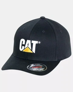Caterpillar Equipment Black Trademark Flex-Fit L/XL Embroidered Hat/Cap - Picture 1 of 3