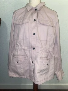 Ana Anorak Jacket Womens XL Rose Pink Utility Safari Work Office Casual - Picture 1 of 5