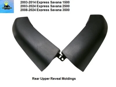 03-24 Juego Savana Express LH RH Cuarto Trasero Extensión Apliques D Pilares OEM Foto 1 de 4