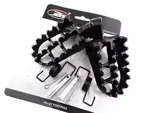 JUEGO ESTRIBERAS SUZUKI TC125 72-77 JBS NEGRO IZQUIERDA DERECHA PAR REPOSAPIÉS REPOSAPIÉS - Imagen 1 de 4