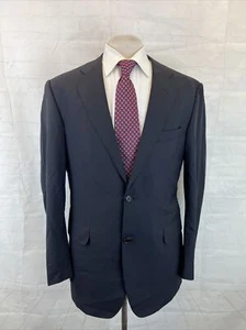 Oxxford Clothes Men's Dark Navy Blue Solid Blazer 40R $1,295 - Picture 1 of 10